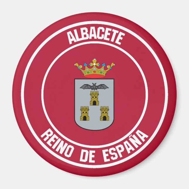 Imán Albacete Round Emblem (Frente)