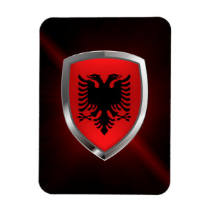Imán Albania Emblema metálico