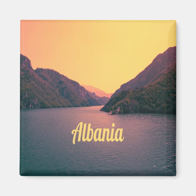 Imán Albania Europa Beach Península de los Balcanes (Frente)