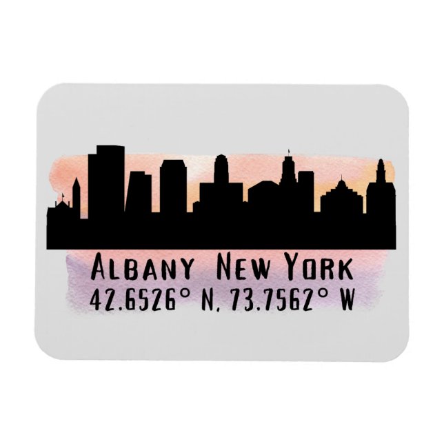 Imán Albany NY City Skyline (Horizontal)