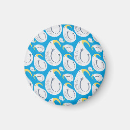 Imán Albatros azul y blanco