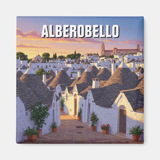 Imán Alberobello Italia Trulli Viajes (Frente)