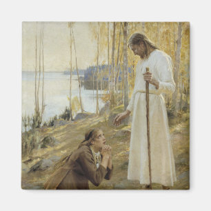 Imán Albert Edelfelt - Cristo y María Magdalena