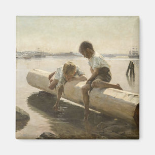 Imán Albert Edelfelt - Dos chicos en un registro