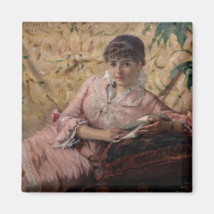 Imán Albert Edelfelt - The Reading Parisienne