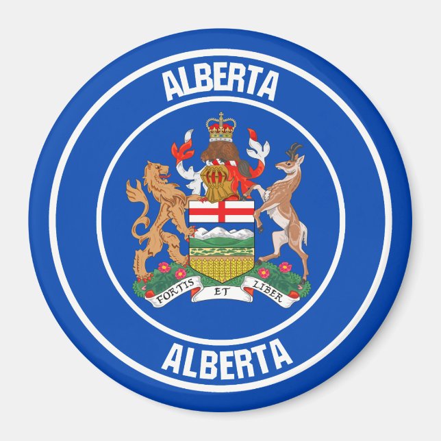 Imán Alberta Round Emblem (Frente)