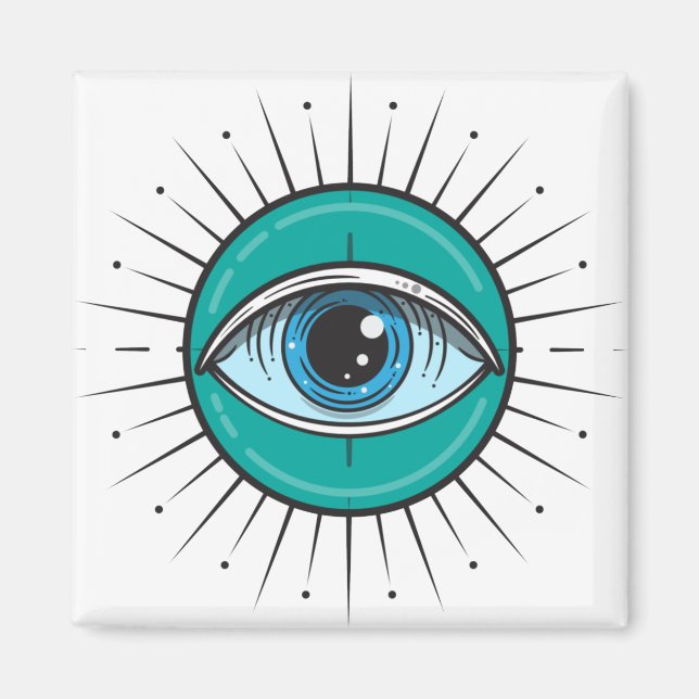 Imán Alborotar el azul de los ojos del mal (Frente)