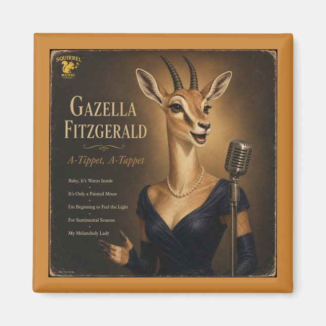 Imán Álbum de Gazella Fitzgerald: una parodia (Frente)