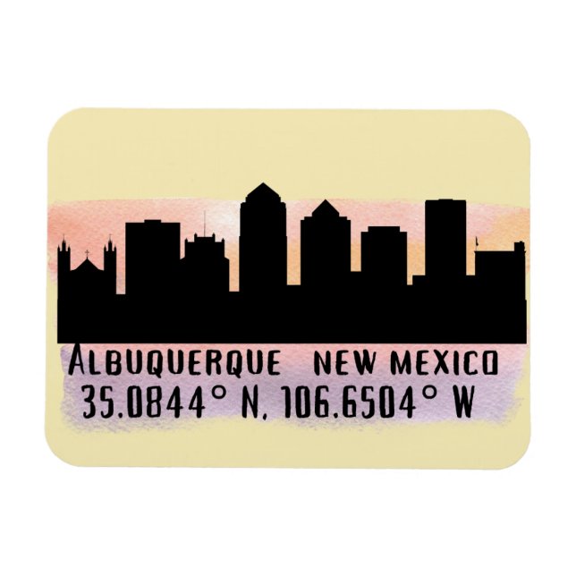 Imán Albuquerque NM City Skyline (Horizontal)