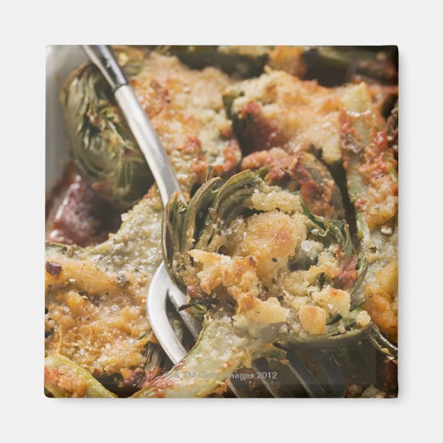 Imán Alcachofas rellenas con recubrimiento gratin (Frente)