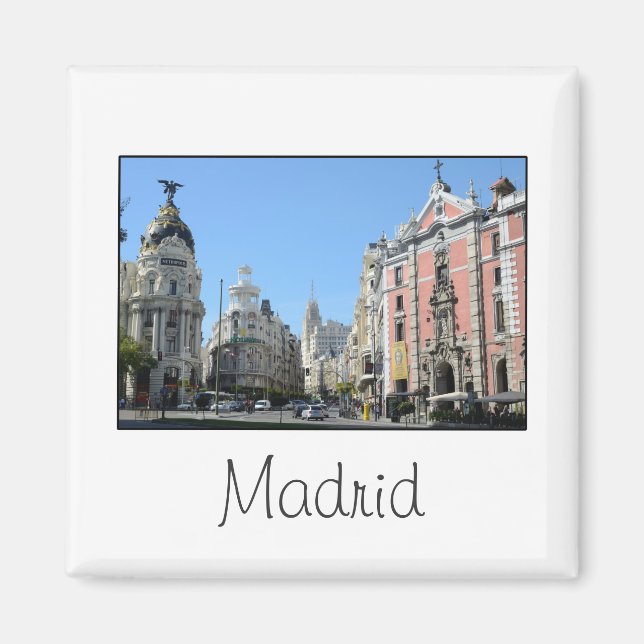 Imán Alcalá y Gran Vía, Madrid Magnet (Frente)