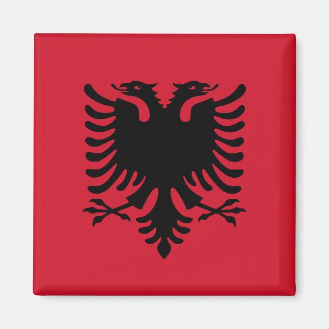 Imán Alcance de la bandera de Albania (Frente)