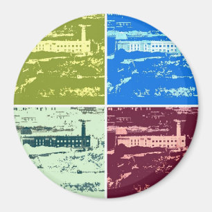 Imán Alcatraz Pop art Magnet
