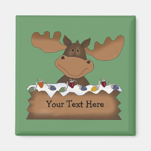 Imán Alces del navidad (personalizable)