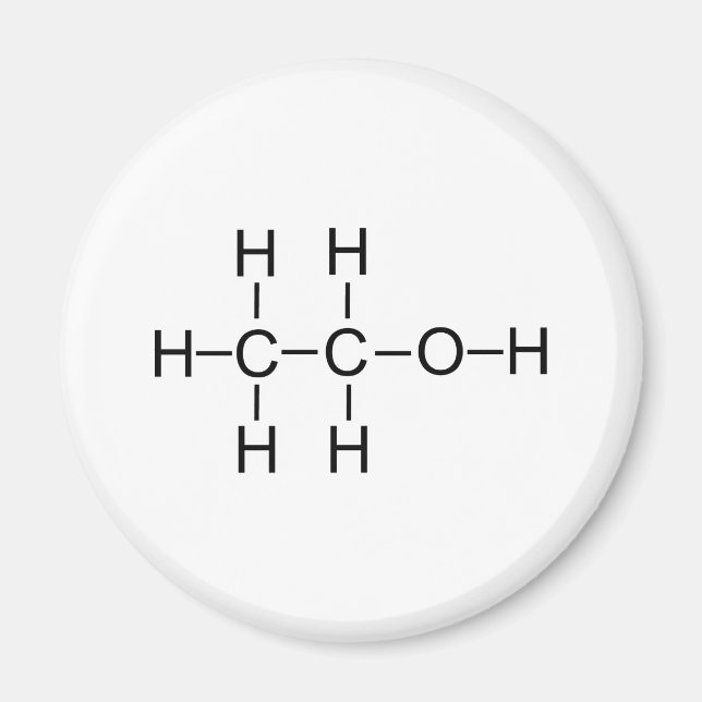 Imán Alcohol - Fórmula química (Frente)