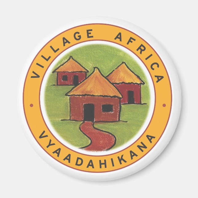 Imán ¡Aldea África Fridge Magnet! (Frente)