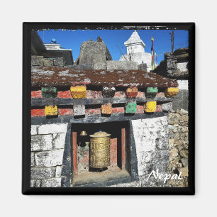Imán Aldea de montaña Chaurikharka, Stupa, Nepal