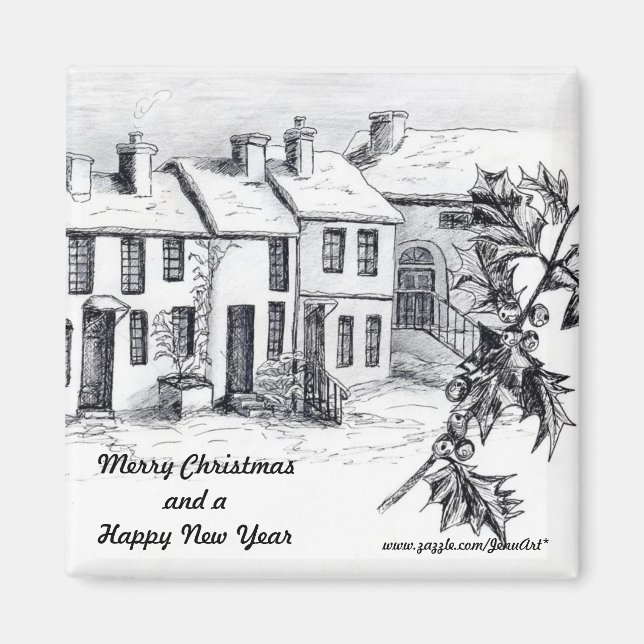 Imán Aldea en Nieve (Frente)