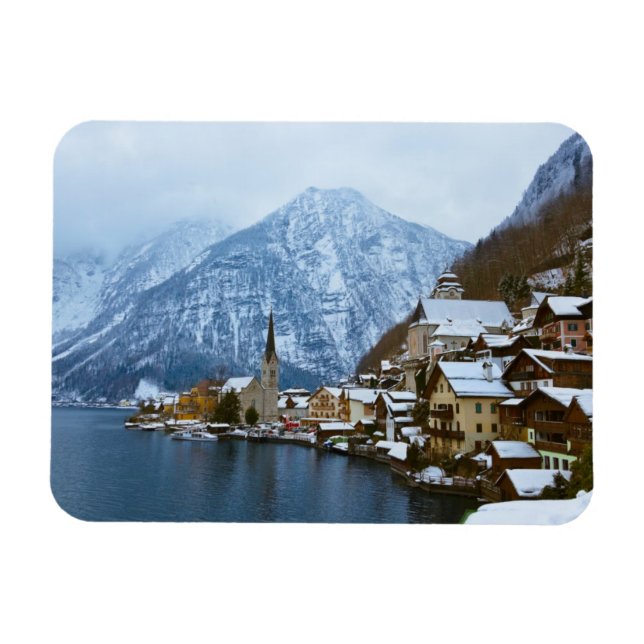 Imán Aldea Hallstatt En El Lago - Salzburgo Austria (Horizontal)