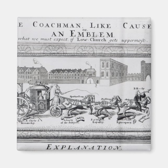 Imán Alegoría de los peligros de la baja iglesia (Frente)