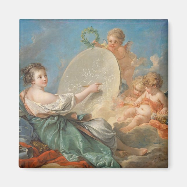 Imán Alegoría de pintura, 1765 (aceite sobre lienzo) (Frente)