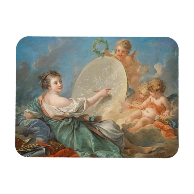 Imán Alegoría de pintura, 1765 (aceite sobre lienzo) (Horizontal)
