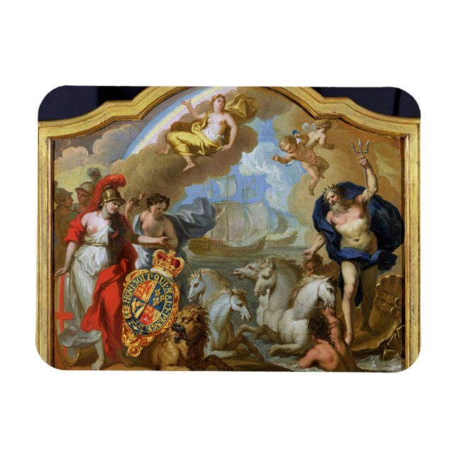 Imán Alegoría del poder de Gran Bretaña por mar, des (Horizontal)