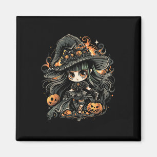 Imán Alegre arte de brujas de Halloween