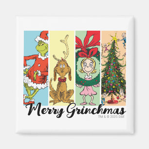 Imán Alegre Collage Navideño del Grinch