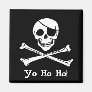Imán alegre de Rogelio de la bandera de pirata