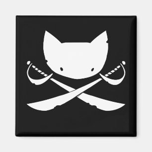 Imán alegre del pirata del gatito