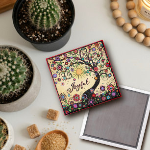 Imán Alegre Inespiritualidad Floral de Árbol de Bonito 