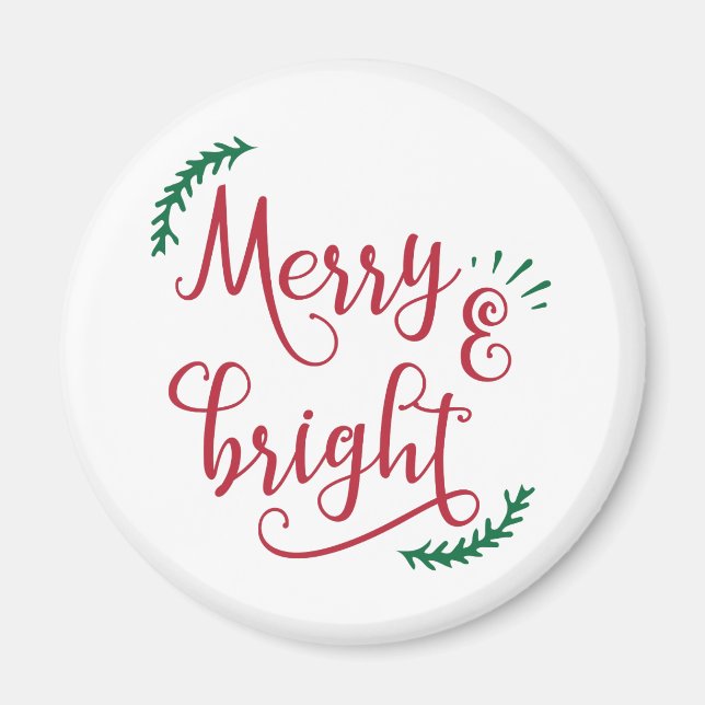 Imán alegre y brillante Fiesta de Navidad (Frente)