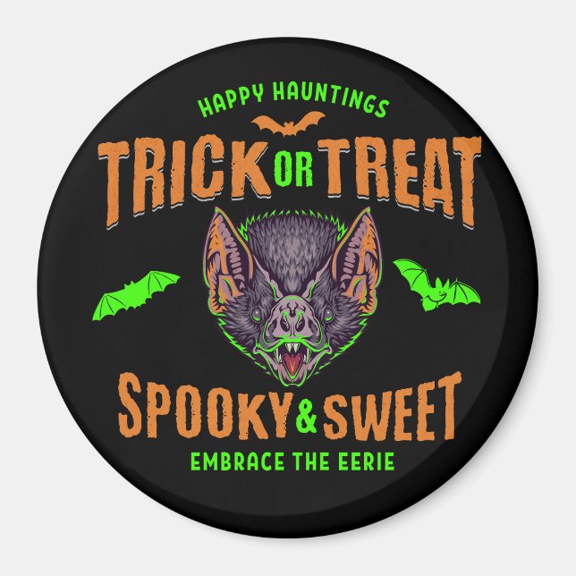 Imán Alegres fantasmas | Truco o trato murciélagos de H (Frente)