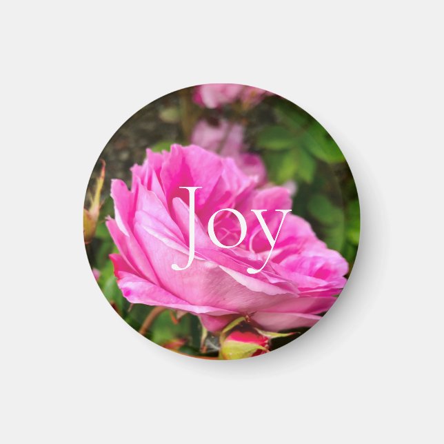 Imán Alegría floral rosa inspiradora (Frente)