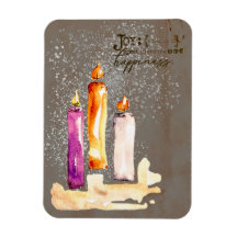 ¡Alegría! Trio de Velas acuarela Vacaciones en esp