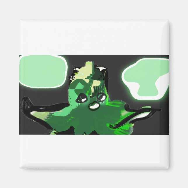 Imán Alegría veraniega del Octopus Verde (Frente)