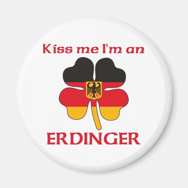 Imán Alemán personalizado me besa, soy Erdinger (Frente)