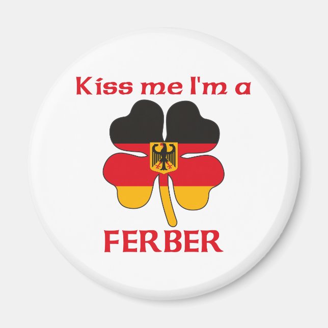 Imán Alemán personalizado me besa, soy ferber (Frente)