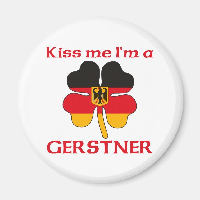 Imán Alemán personalizado me besa, soy Gerstner (Frente)