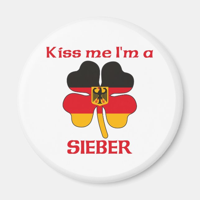 Imán Alemán personalizado me besa, soy Sieber (Frente)