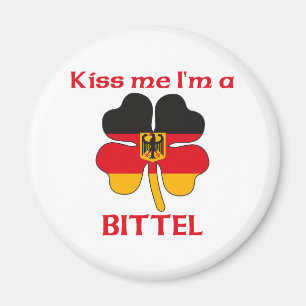 Imán Alemanes personalizada me besan que soy Bittel