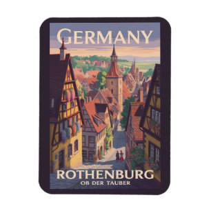 Imán Alemania Arte de Ilustracion Rothenburg ob der Tau