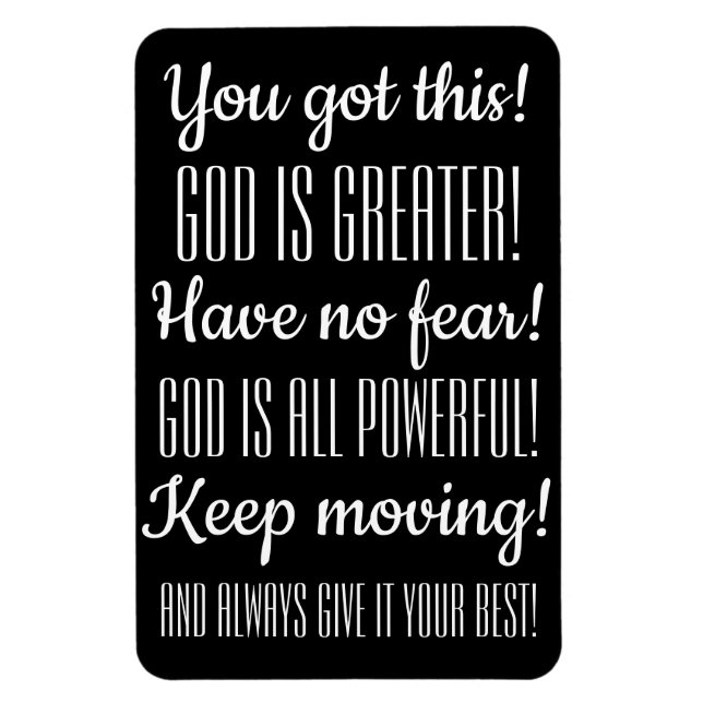 Imán Alentar la fe la inspiración Dios es mayor! (Vertical)