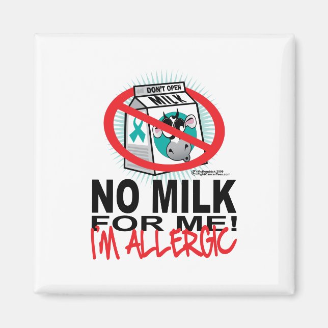 Imán Alergia de la leche (Frente)