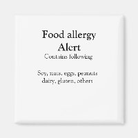 Alerta de alergia al alimento añadir nombre de los
