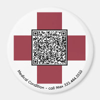 *~* Alerta médica roja ICE QR AP38 Cruz