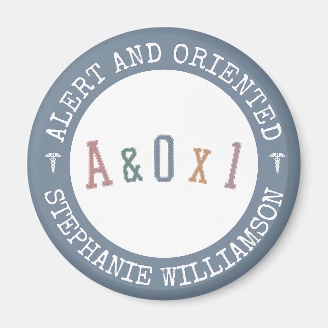 Imán Alerta y orientación para el Personalizado de enfe (Frente)