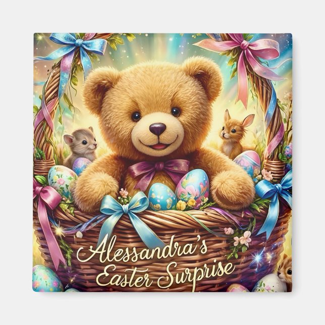 Imán ALESSANDRA ~ Osito de Pascua ~ (Frente)