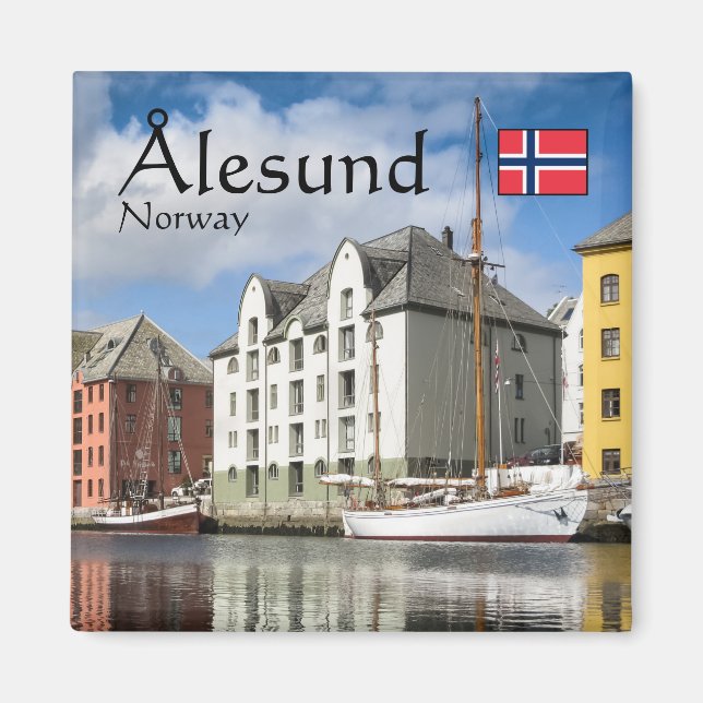 Imán Alesund Norway Souvenir (Frente)